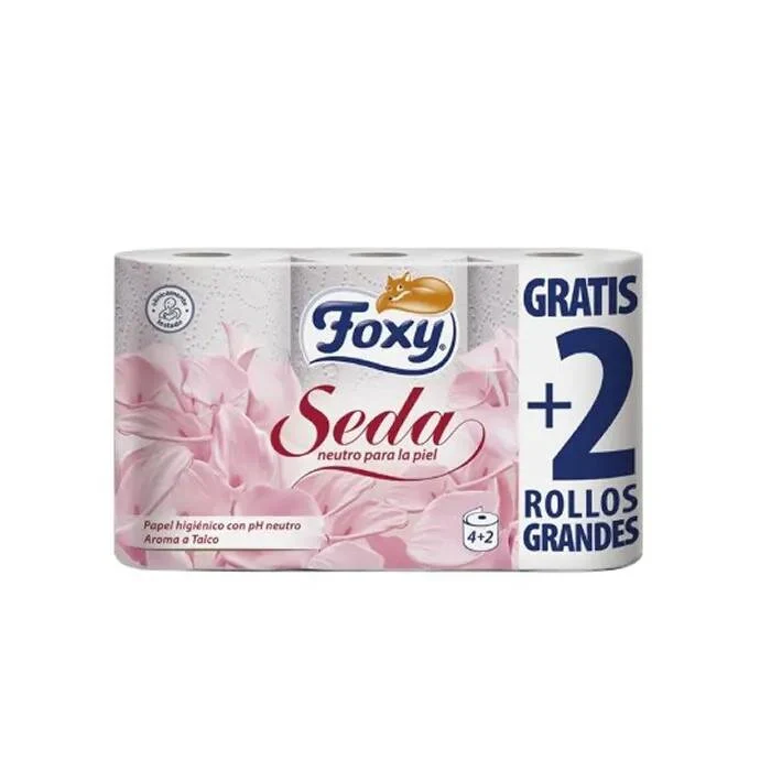 Foxy Seda Papel Higiénico 4 Capas 4+2 Rollos