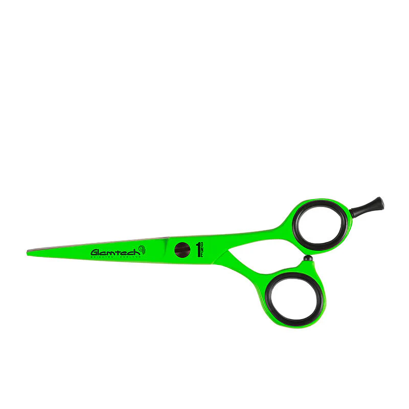 GLAMTECH ONE ERGO NEON GREEN SCISSOR 5.5"