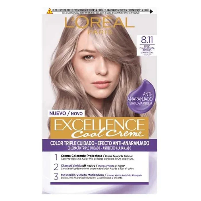 L´oreal Professionnel Excellence Cool Creme 8.11 Rubio Claro Ceniza 192ml