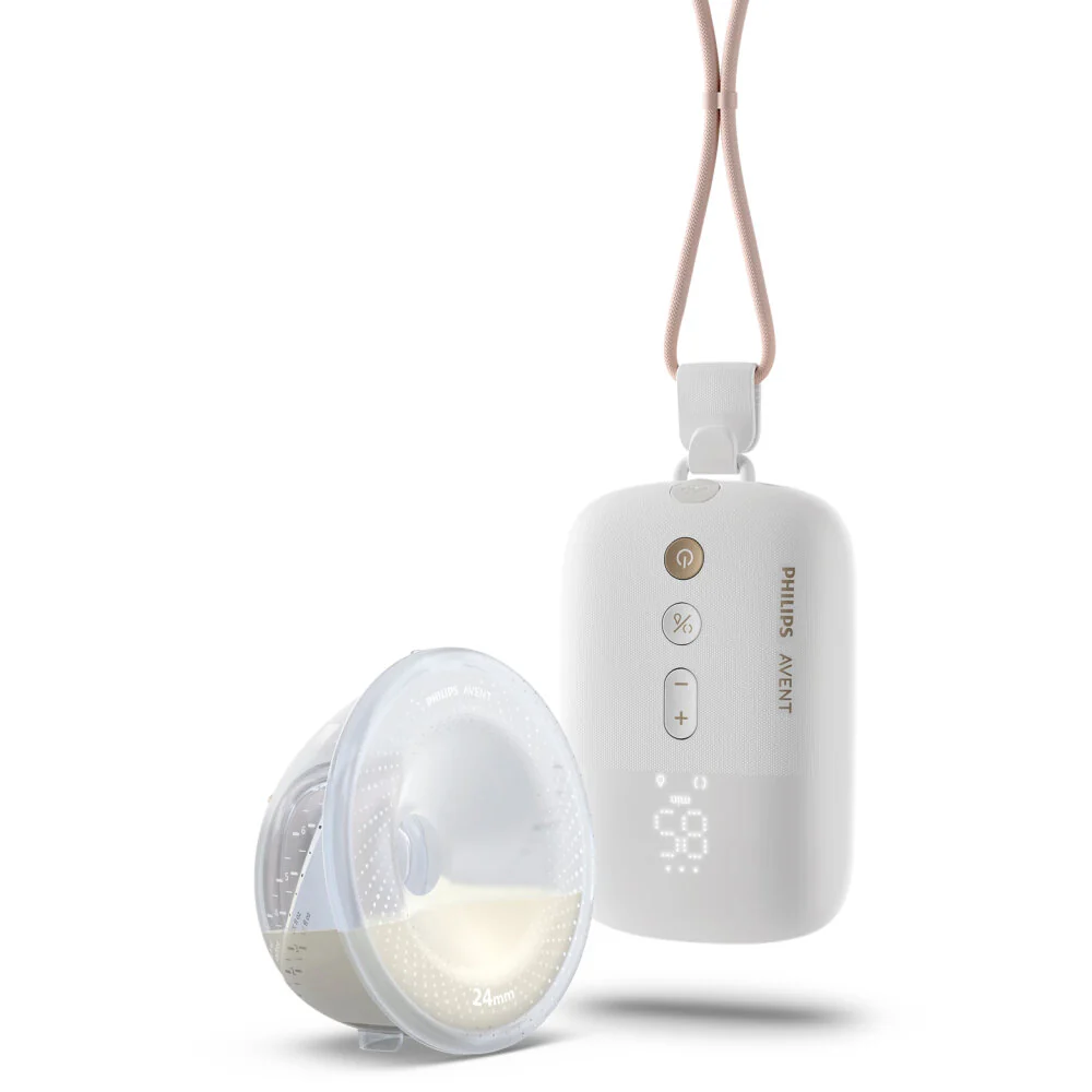 Philips Avent Extractor Manos libres Single. (Cojin SkinSense, 1 copa de extracción ligera y transparente. Incluye tarjeta medición pezón, 1 cojin de 21/24 mm y 1 protector de pezón de 19 mm)