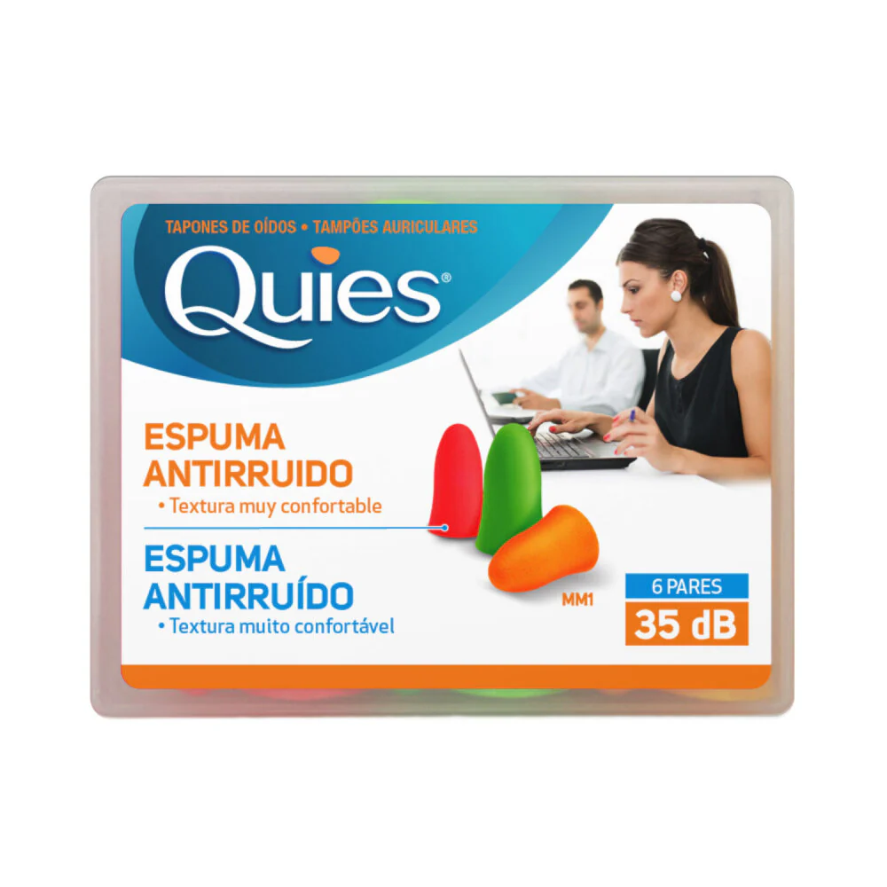 Quies Tapones ESPUMA 3 Colores 12 tapones